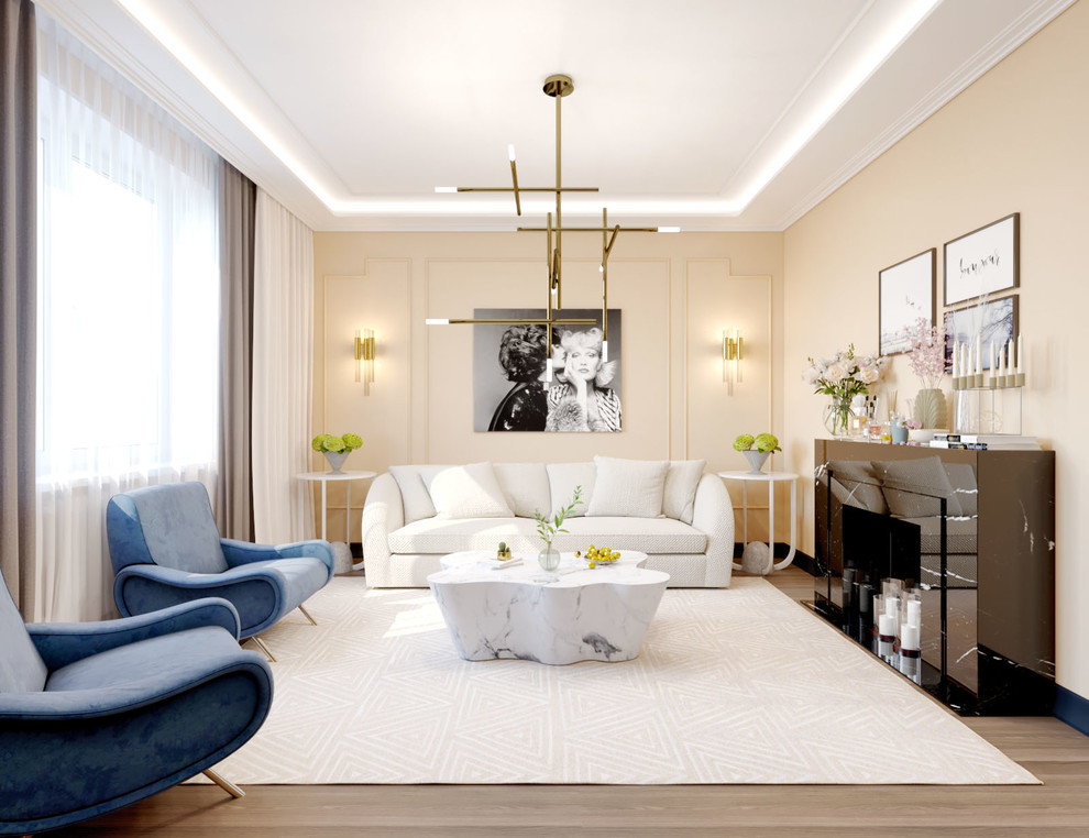 Модный интерьер двухкомнатной квартиры в духе современной Европы 75 метров