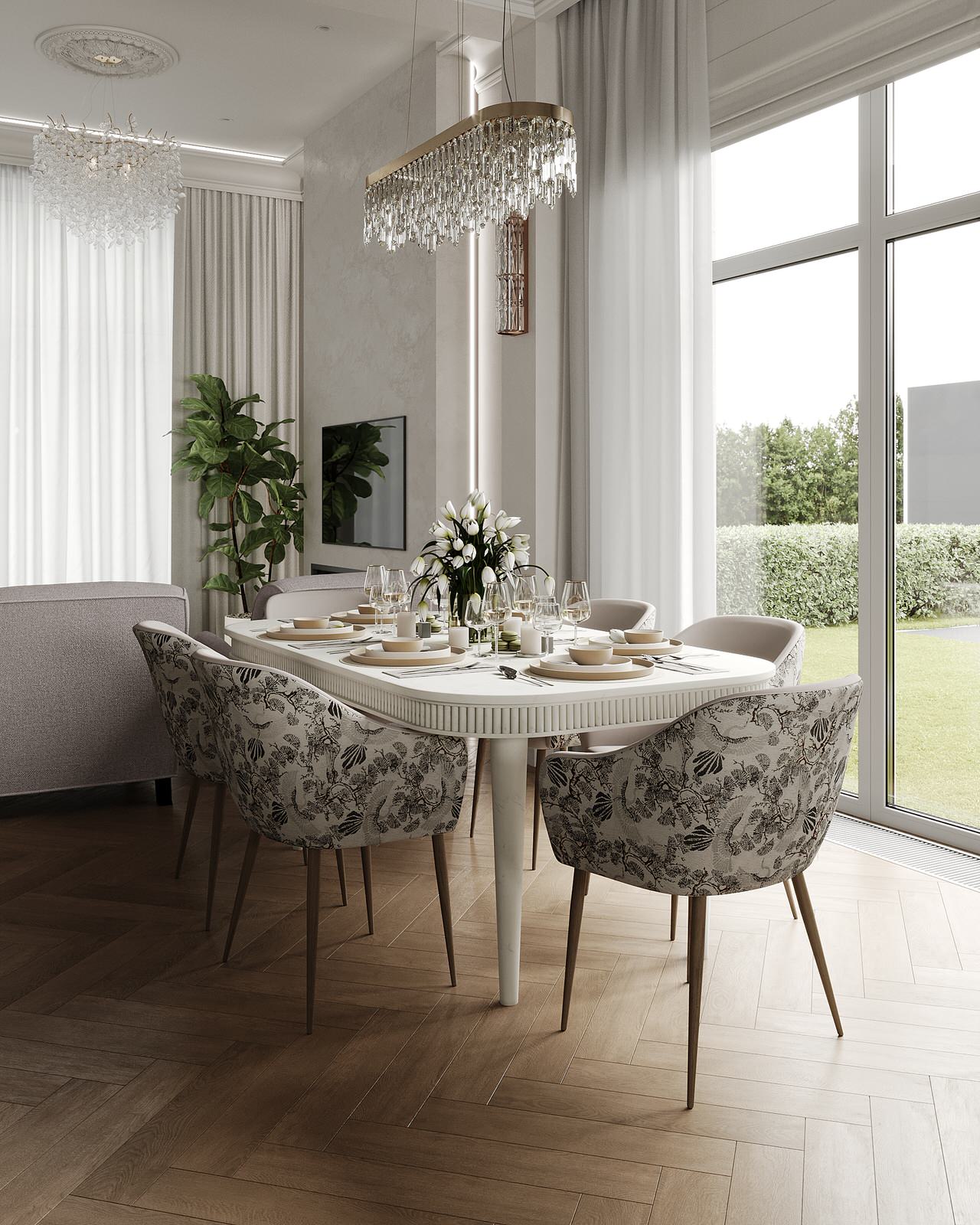 Дизайн-проект кухни-гостиной в частном доме