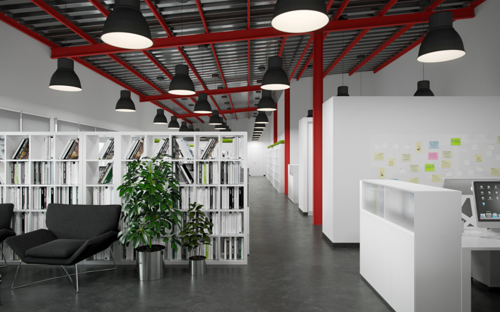 Обложка проекта: White Red office