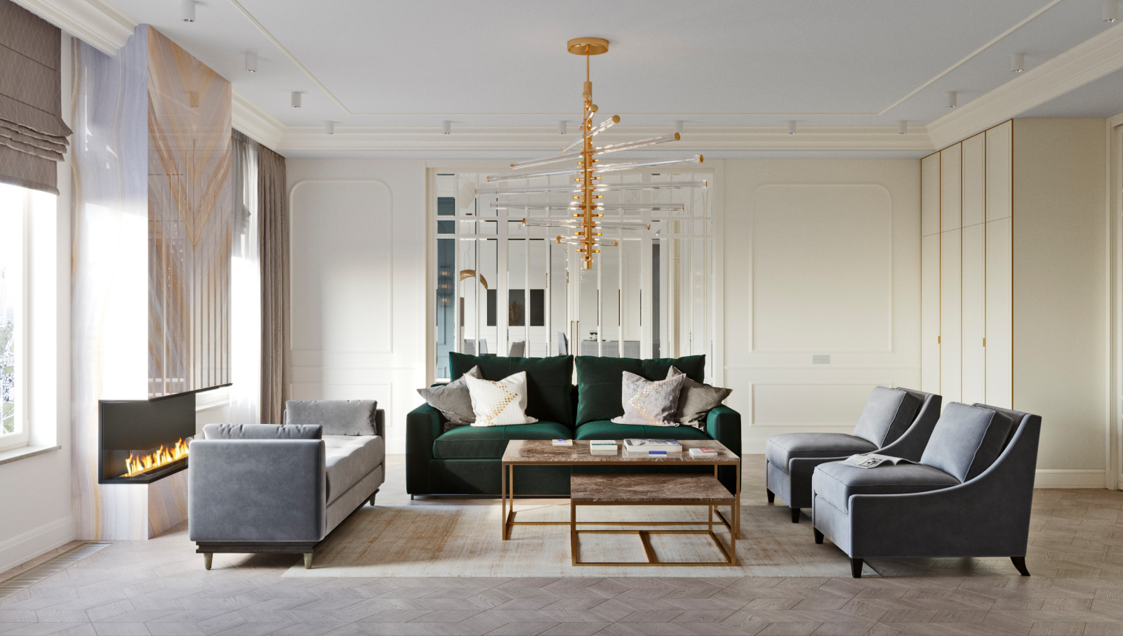 Обложка проекта: Квартира в неоклассическом стиле