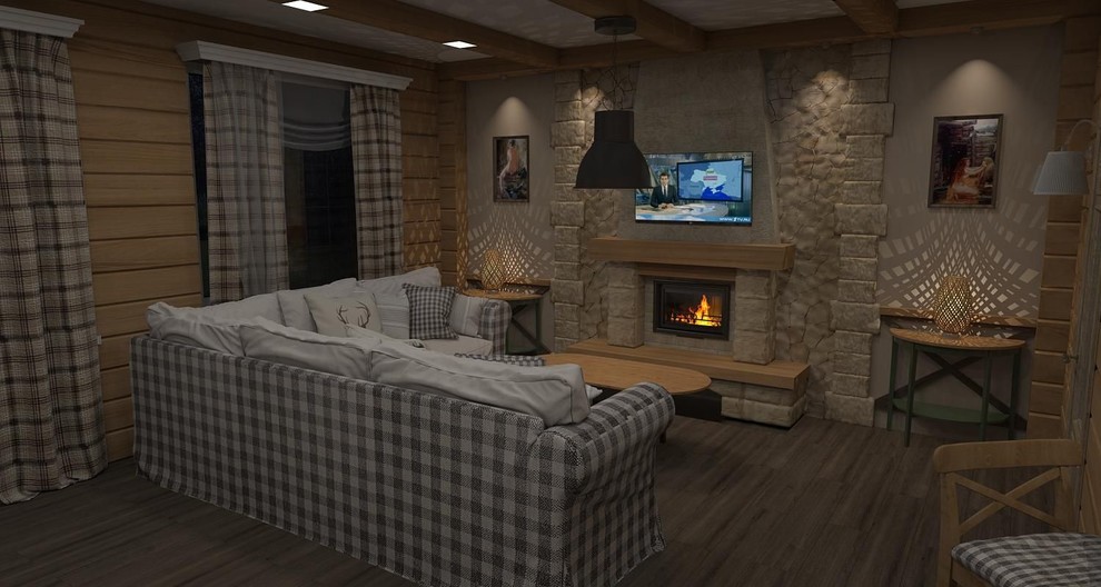 Обложка проекта: Баня в стиле "Шале" 2015г