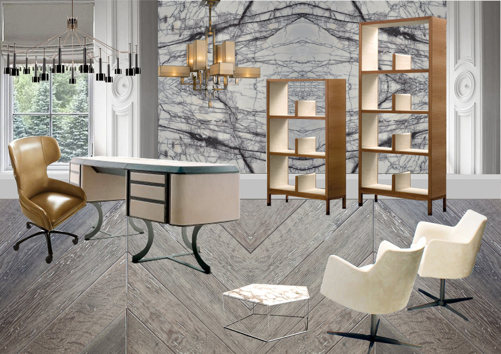 Обложка проекта: ПРОЕКТ ОФИСА ДЛЯ МУЖЧИНЫ-РУКОВОДИТЕЛЯ В СТИЛЕ АР-ДЕКО