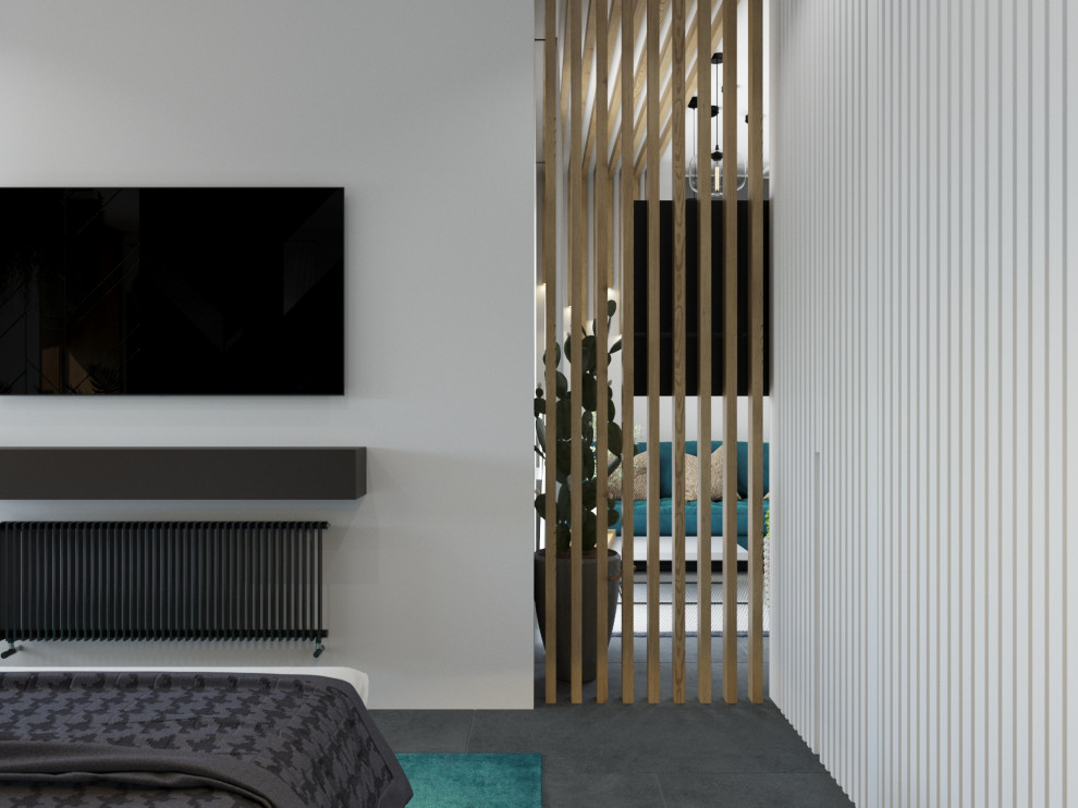 современная квартира "Белый квадрат"