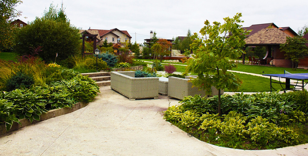 Дизайн сада на даче - цветник в экстерьере.