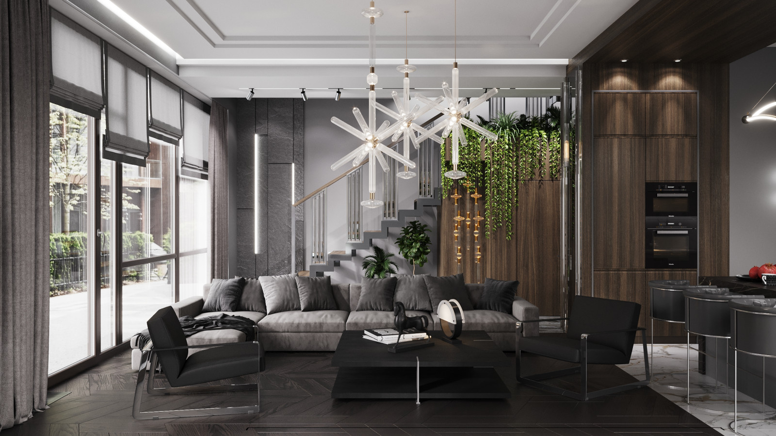 Обложка проекта: Интерьеры таунхауса жк "Футуро парк"