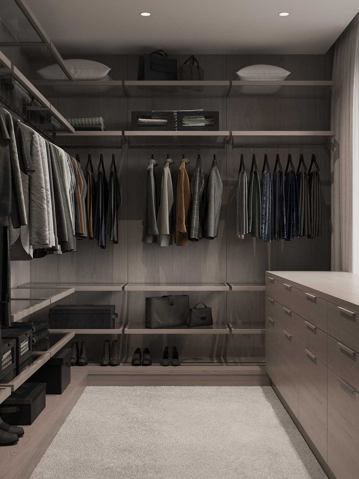 Обложка проекта: Хозяйская спальня с гардеробной, 25 кв.м