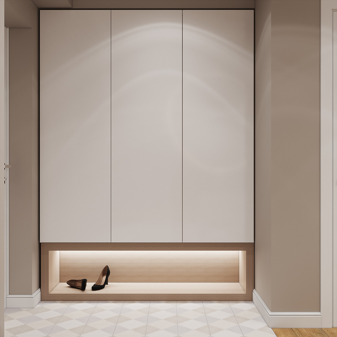 Двухкомнатная квартира с гостиной-холлом