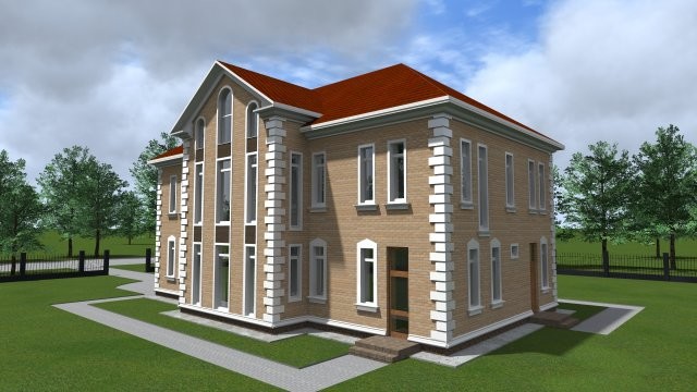 Кирпичный индивидуальный жилой дом [001.14]