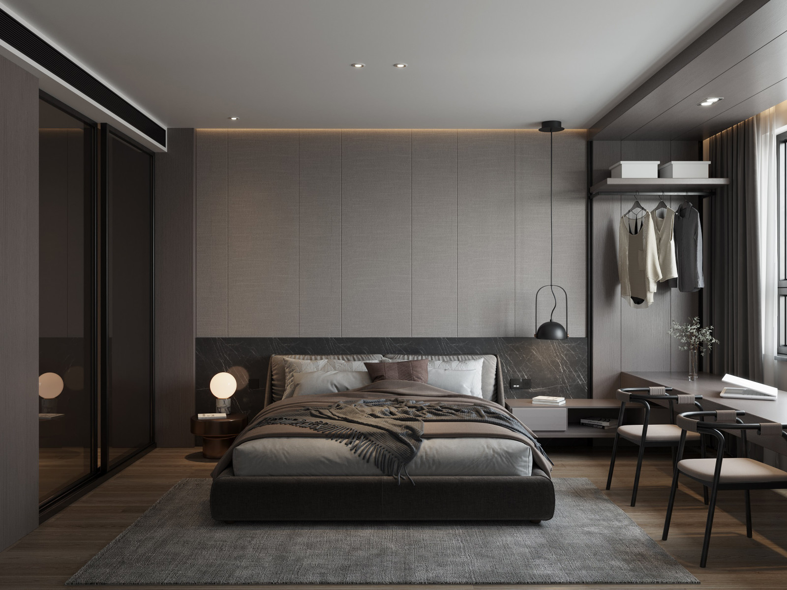 Обложка проекта: Рендеры спальни