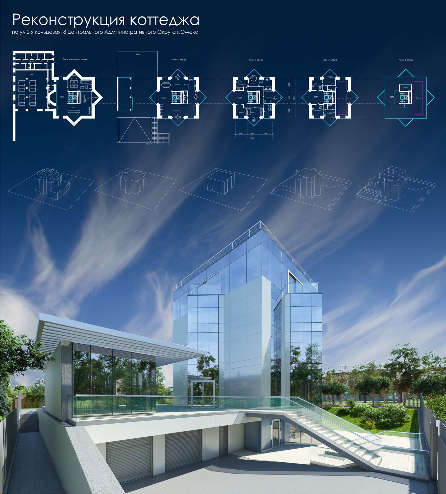 Обложка проекта: В центре города у рощи.