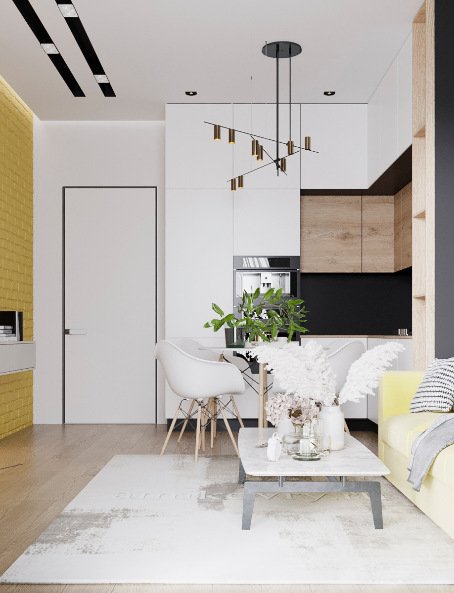 Обложка проекта: ПРОЕКТ 2-КОМНАТНОЙ КВАРТИРЫ В СТИЛЕ LOFT