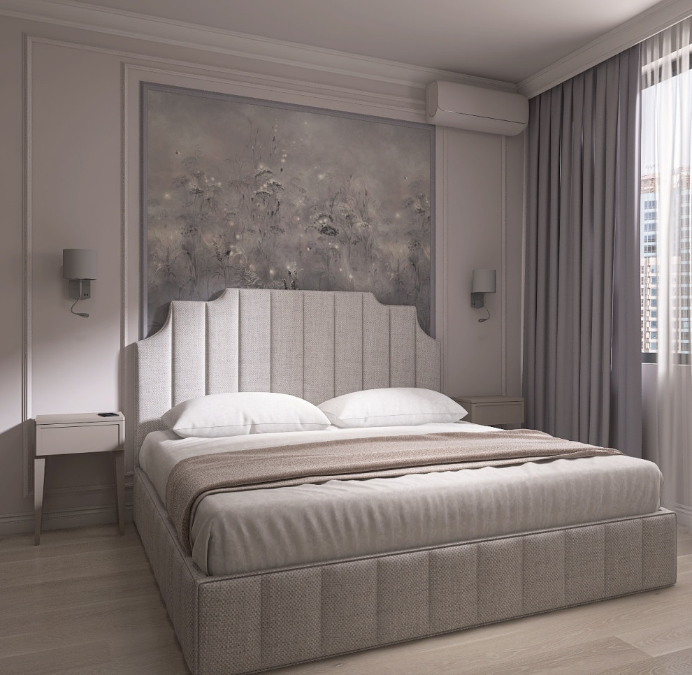 Однокомнатная квартира в современном стиле с элементами неоклассики