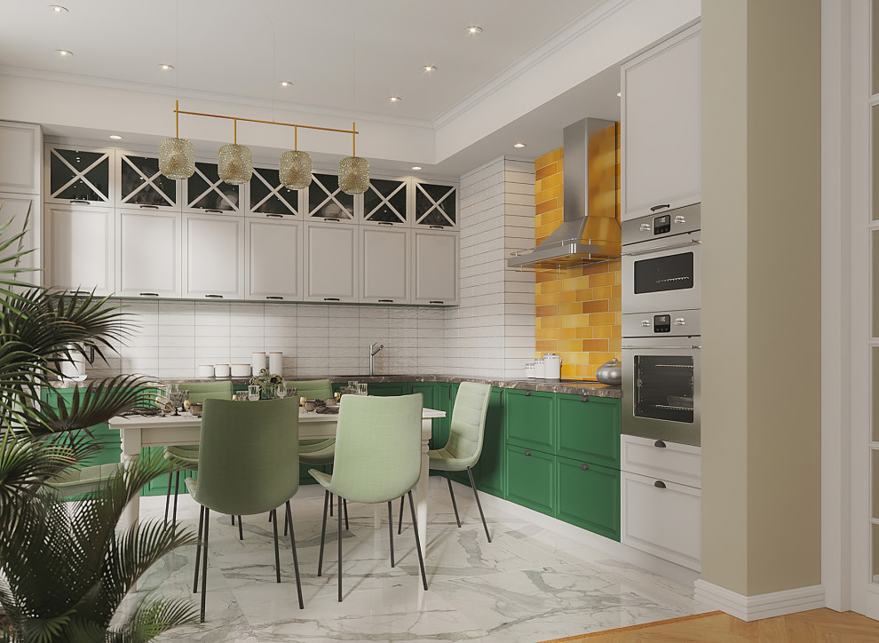 Обложка проекта: Кухня-гостиная и санузел в частном доме