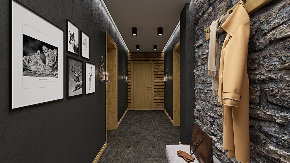 Обложка проекта: коридор в стиле шале