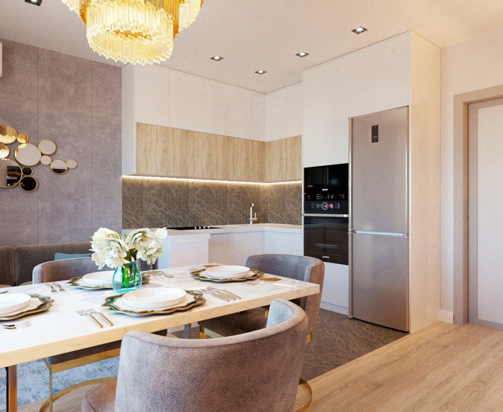 Интерьер гостиной-кухни