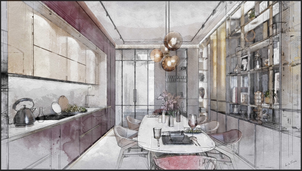 Обложка проекта: Квартира в ЖК “Вавилова 4” Площадь 140 кв. м