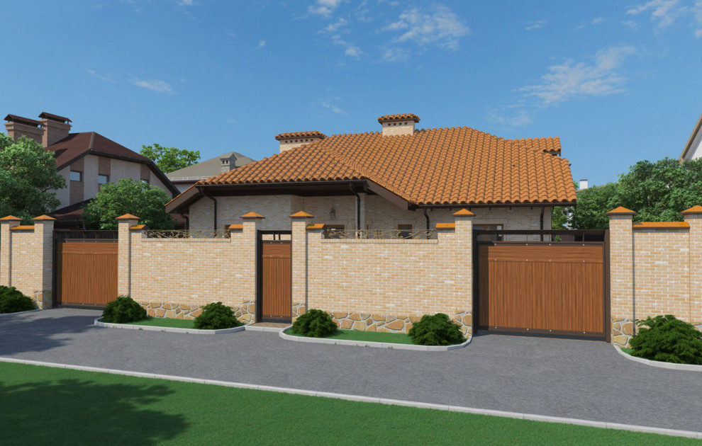 Частный дом в адриатическом стиле забор