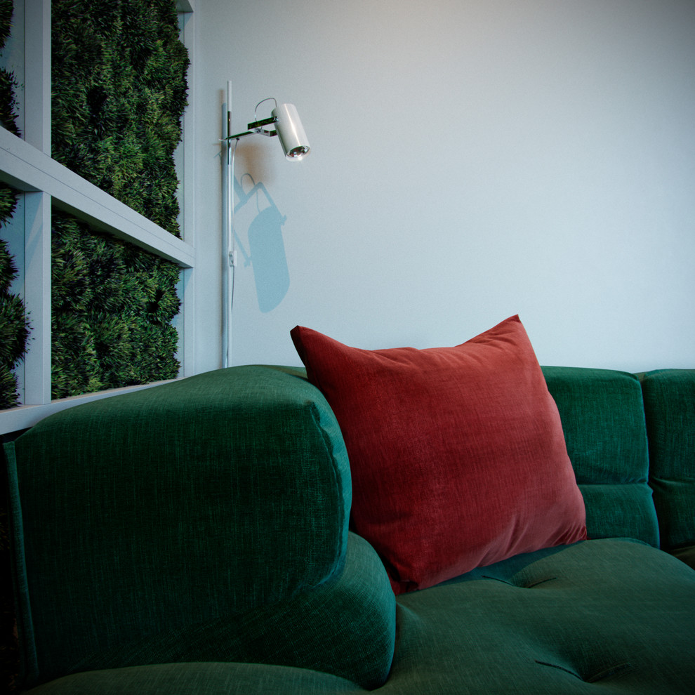 Проект интерьера мансарды «Green Green Mountain » Москва, Баррикадная