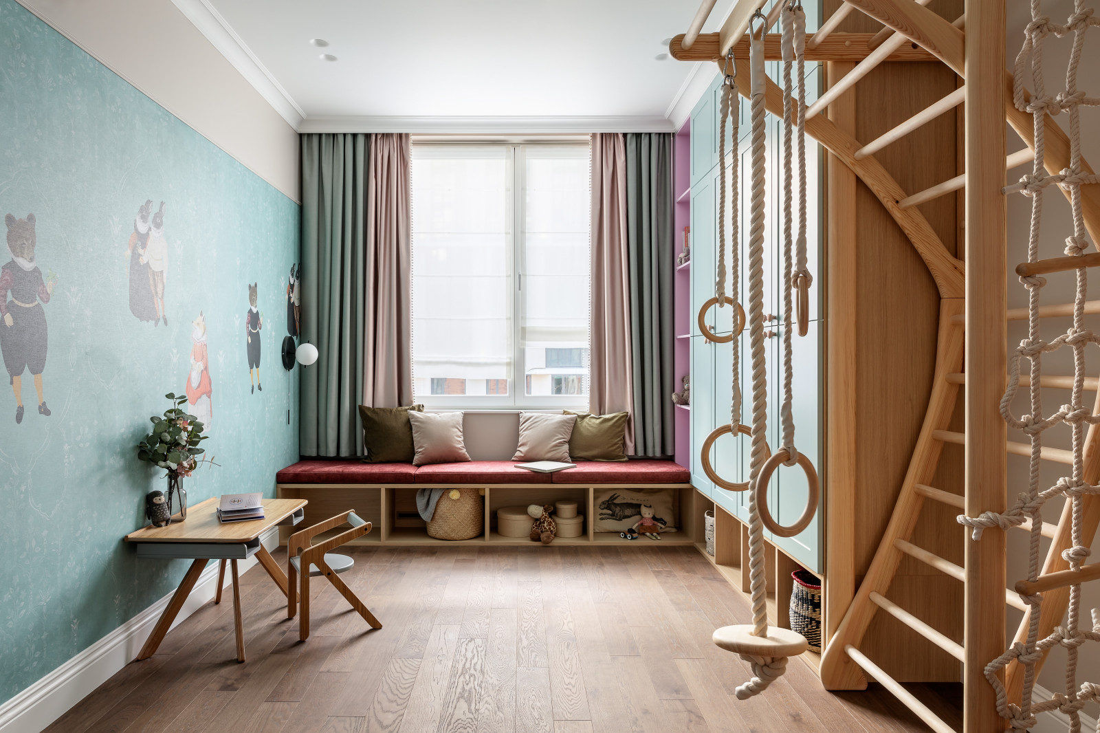 Colorful apartment with children's room