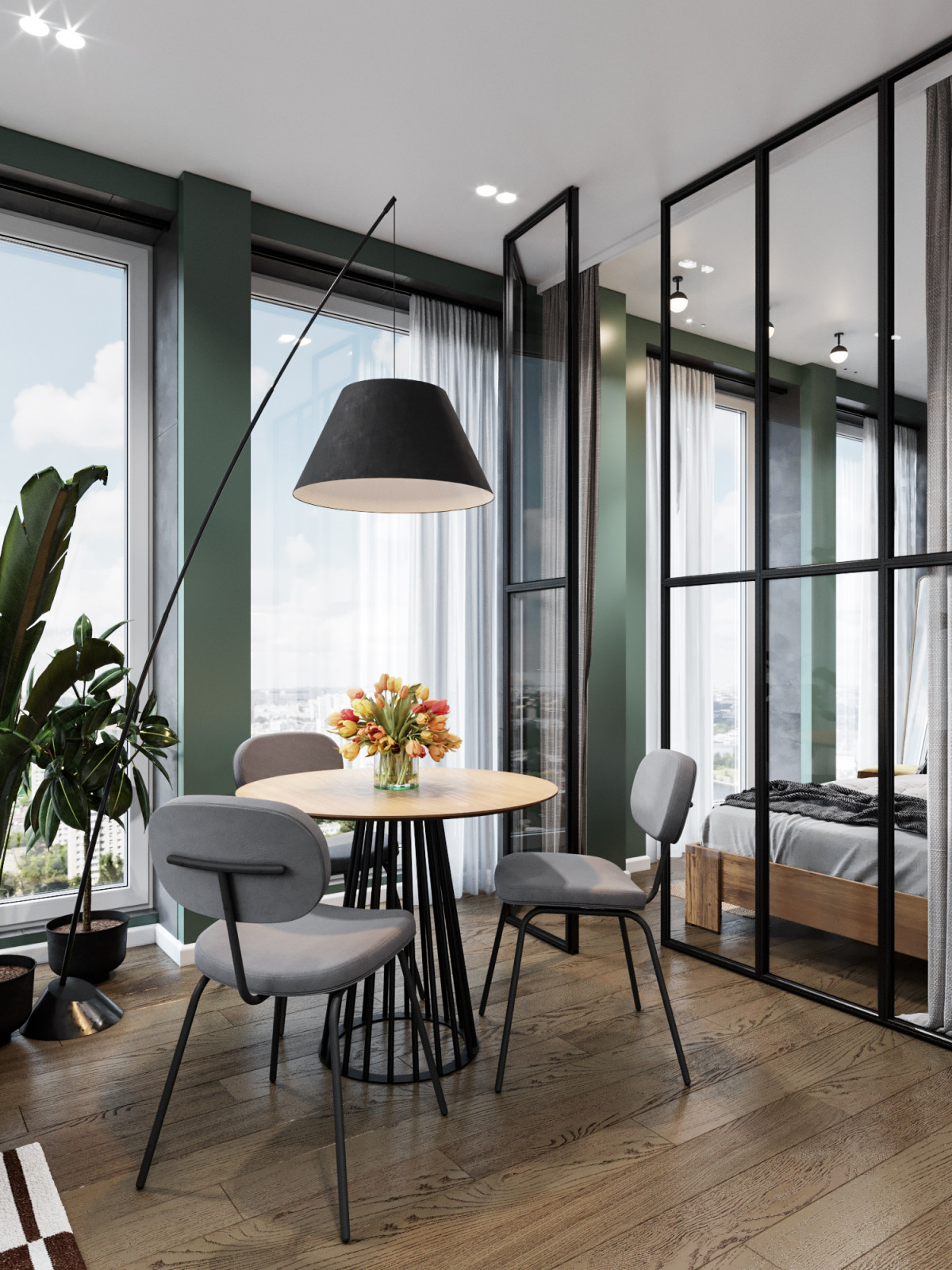 Квартира со свободной планировкой в Москве. ЖК Play