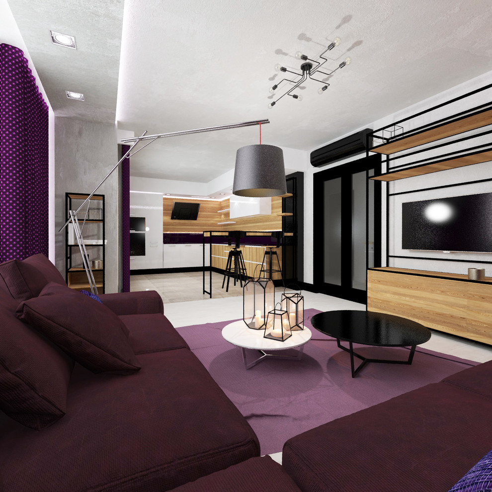 Дизайн кухни-гостиной в стиле LOFT