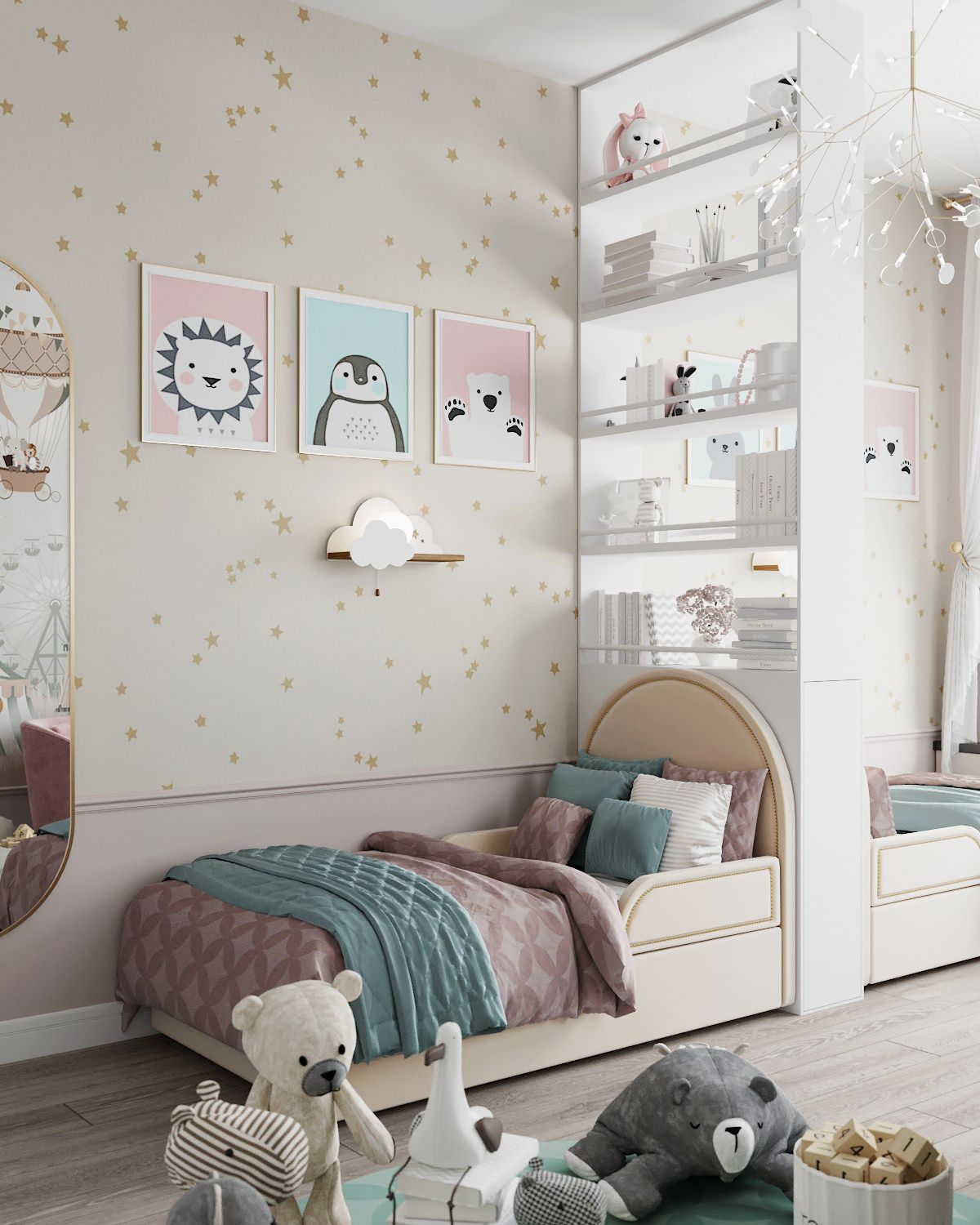 Квартира для большой семьи в леденцовых оттенках