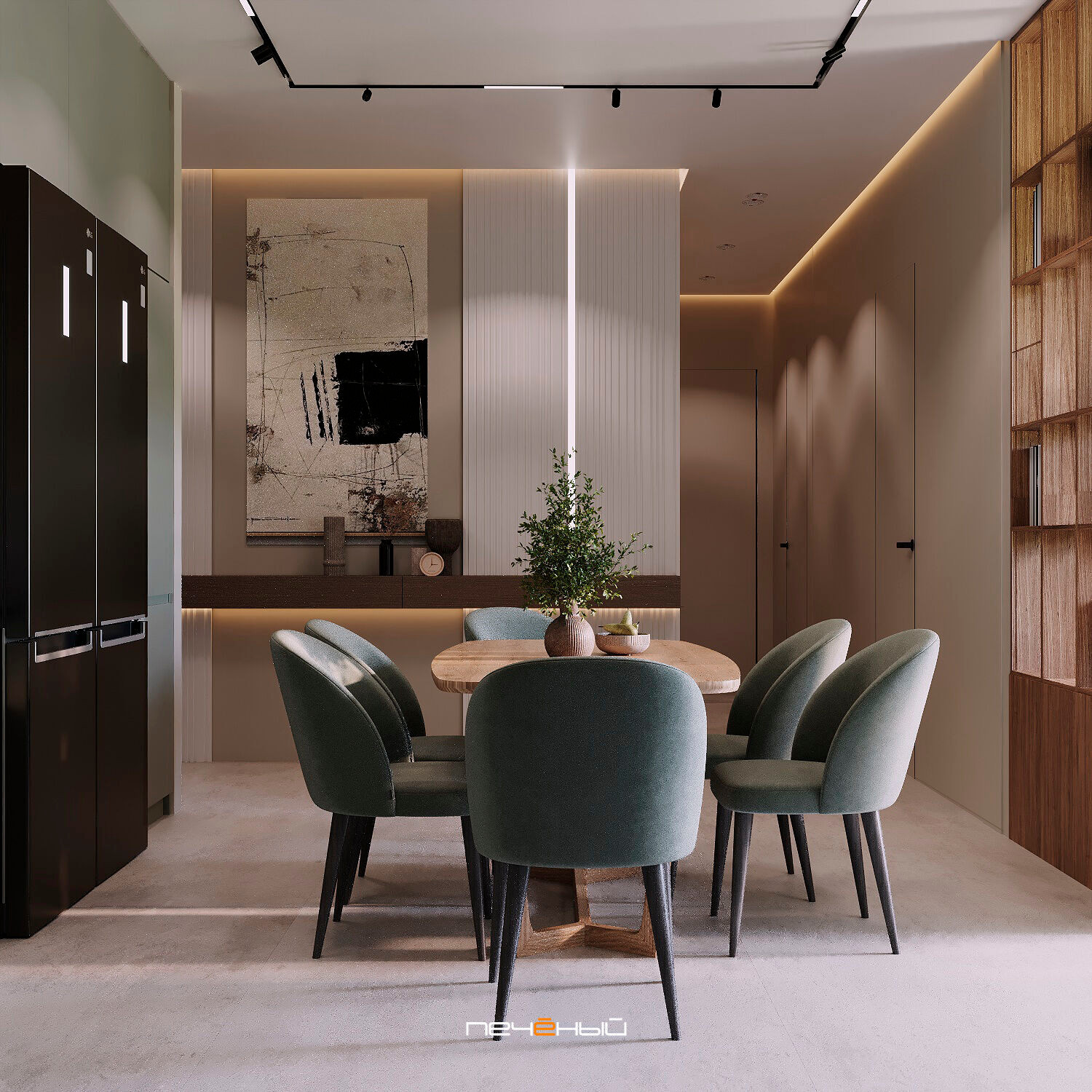 2024 Дизайн 4-комн. квартиры 89 м² в современном стиле, Москва, ЖК Holland Park
