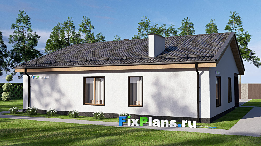 Проект одноэтажного дома 14х14м S149м2 F-17720