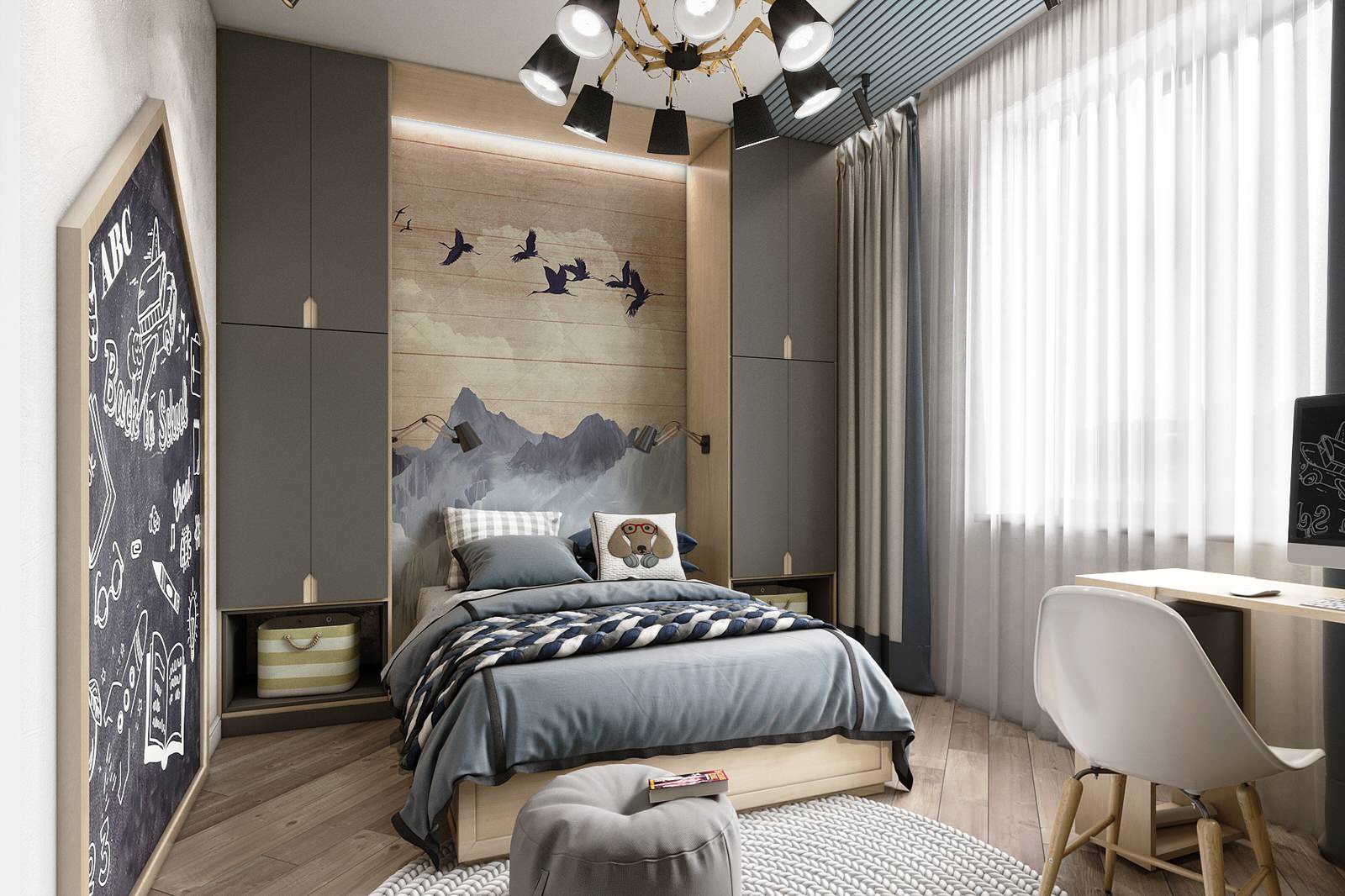 Дизайн проект детской для мальчика