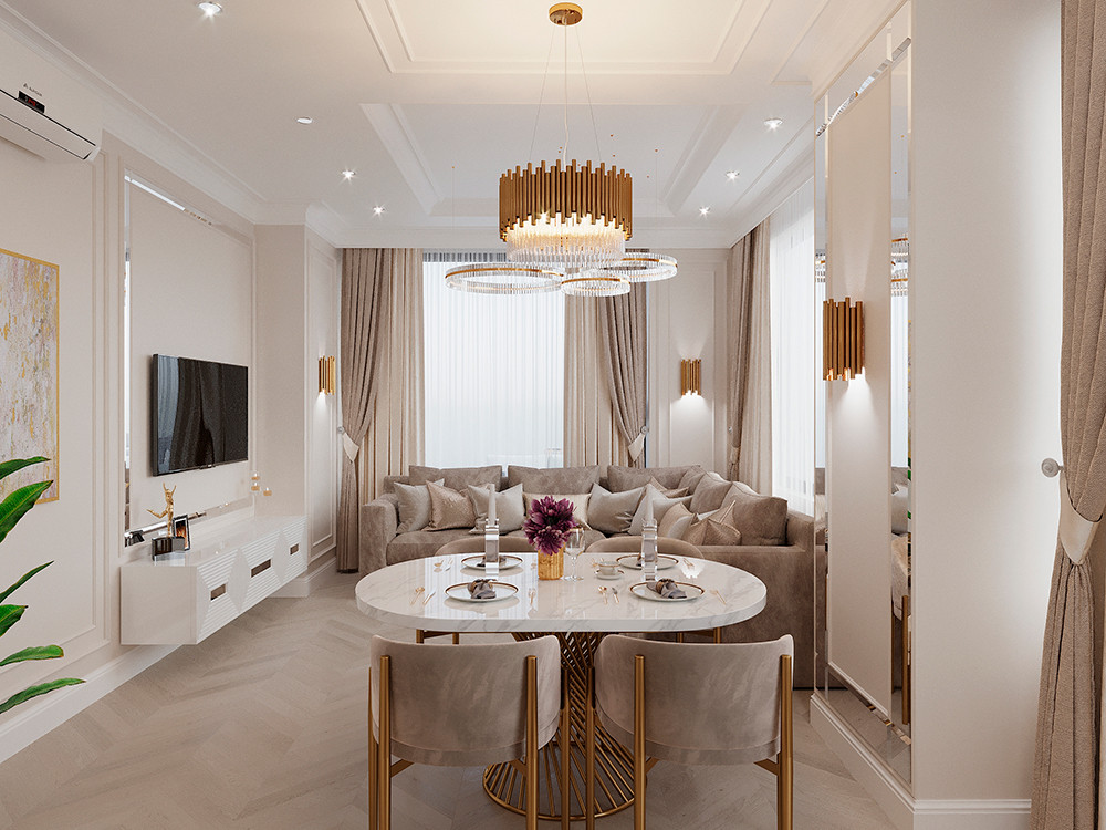 ДИЗАЙН ИНТЕРЬЕРА КВАРТИРЫ В ЖК НЕБО, 109 КВ.М