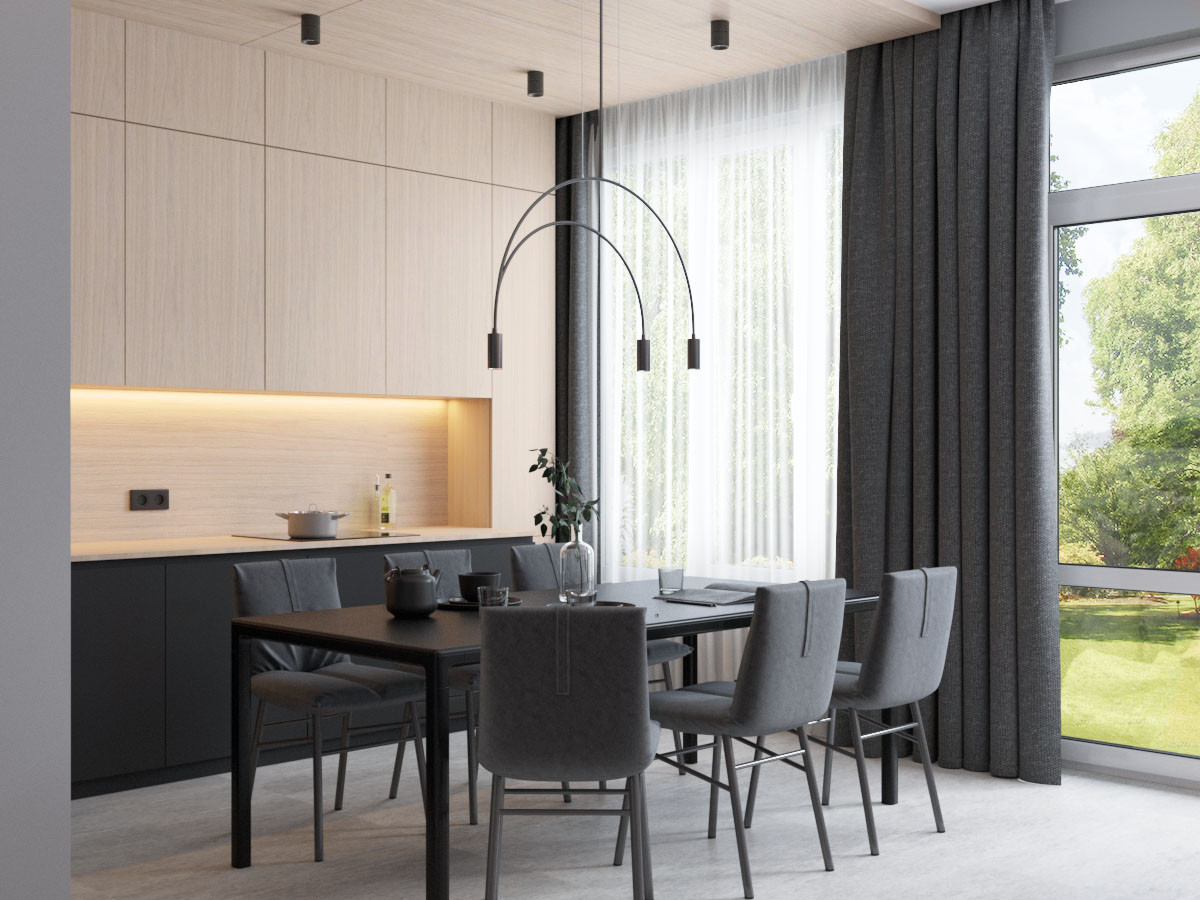 Аскетичный каркасный дом