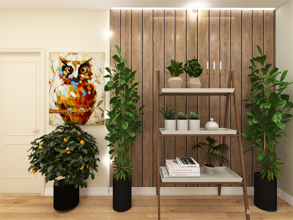 Квартира для семьи из трех человек с акцентами зеленого