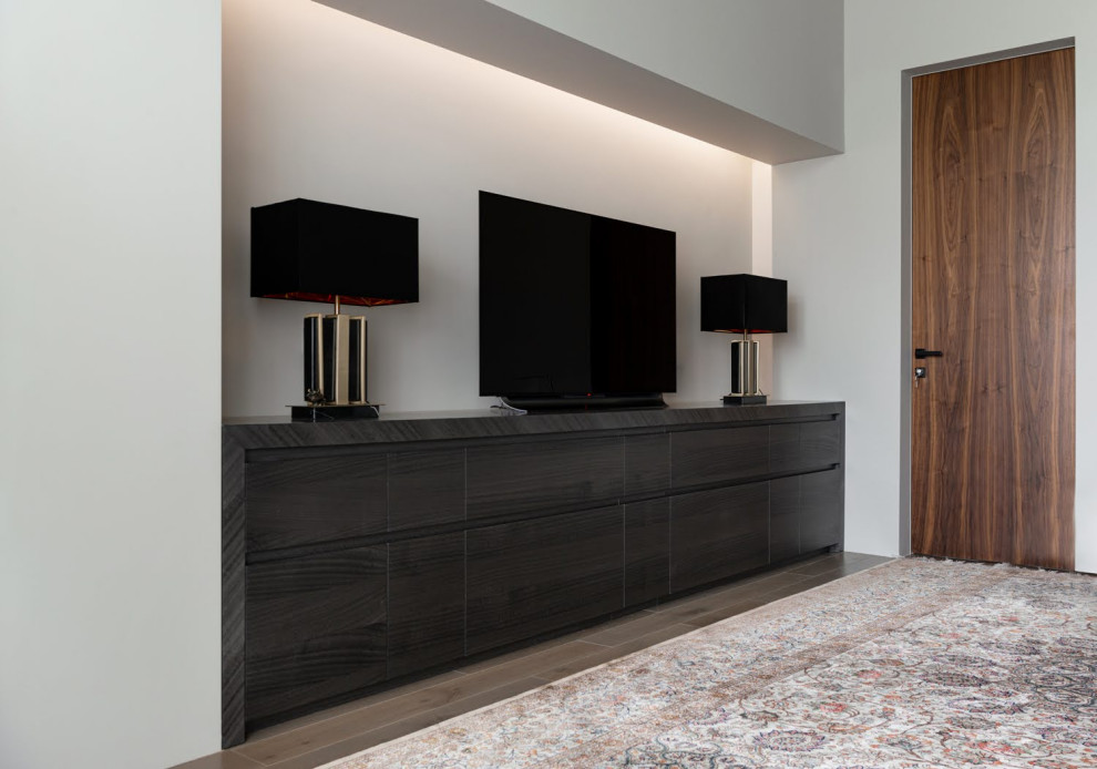 Брутальная спальня в загородном доме