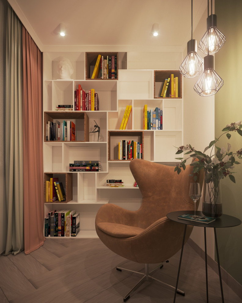 Дом 180 кв.м. Современный стиль_Библиотека