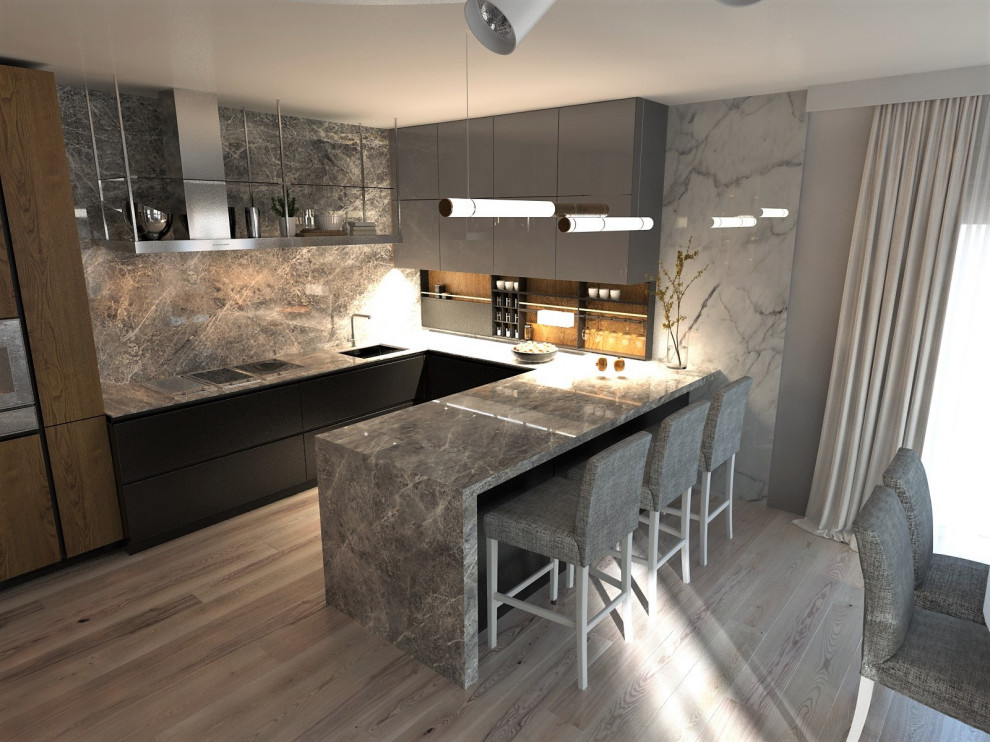 Обложка проекта: Кухня+столовая+гостиная