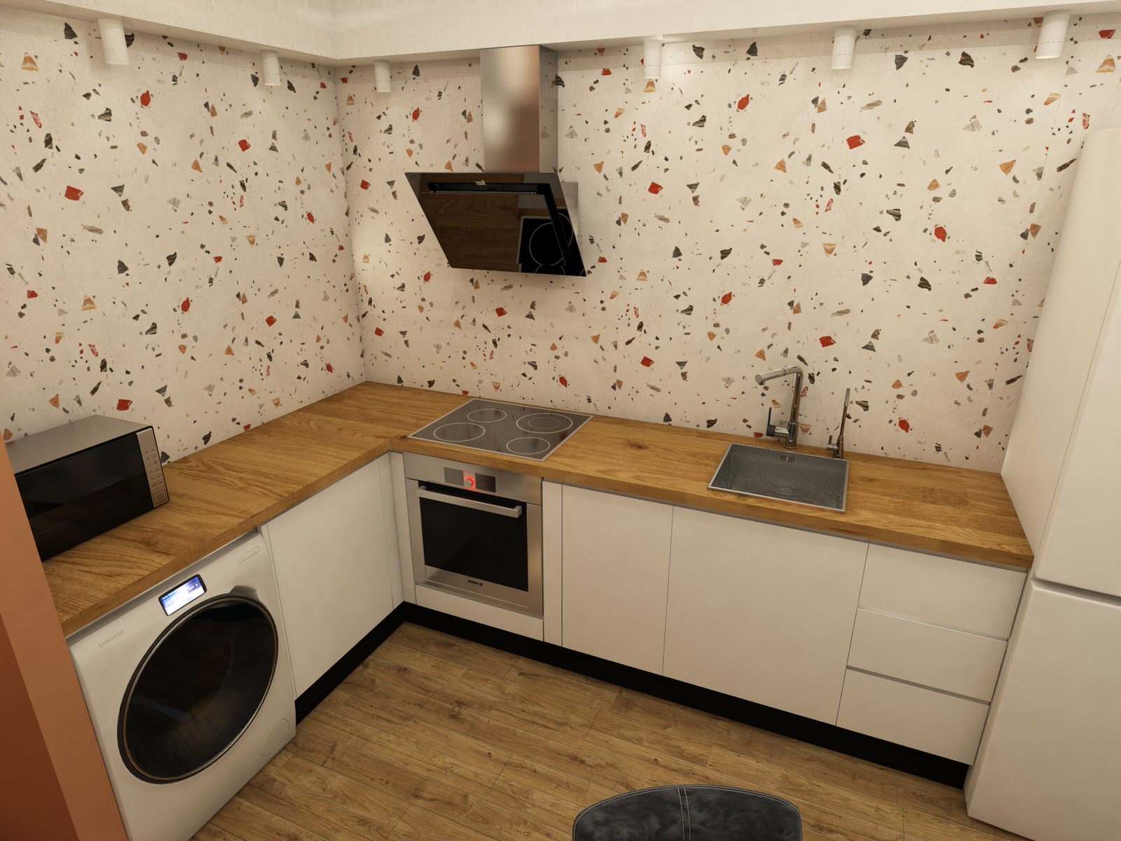 Квартира 60 кв.м. ТЗ от заказчика "Ярко и не ярко))"