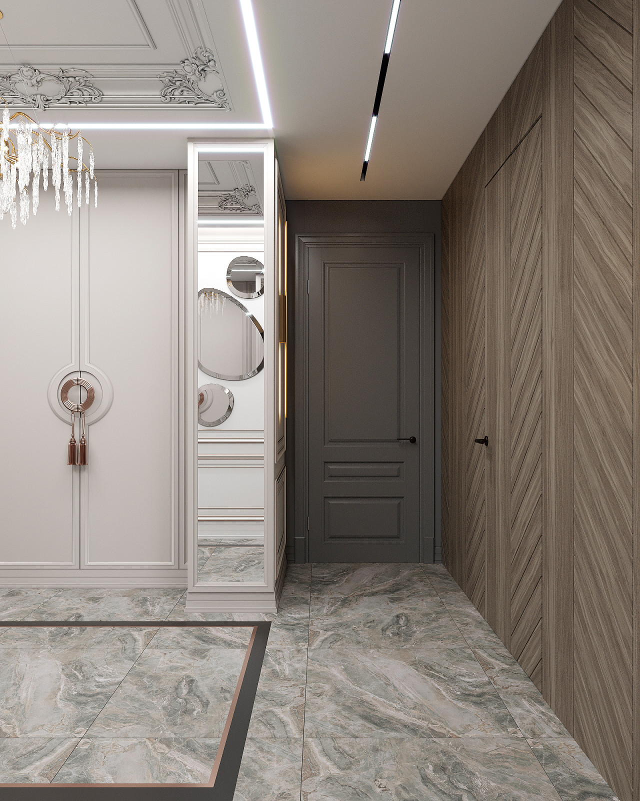 Интерьер квартиры ЖК "КУТУЗОВСКИЙLIFE" 105м2 г. Москва
