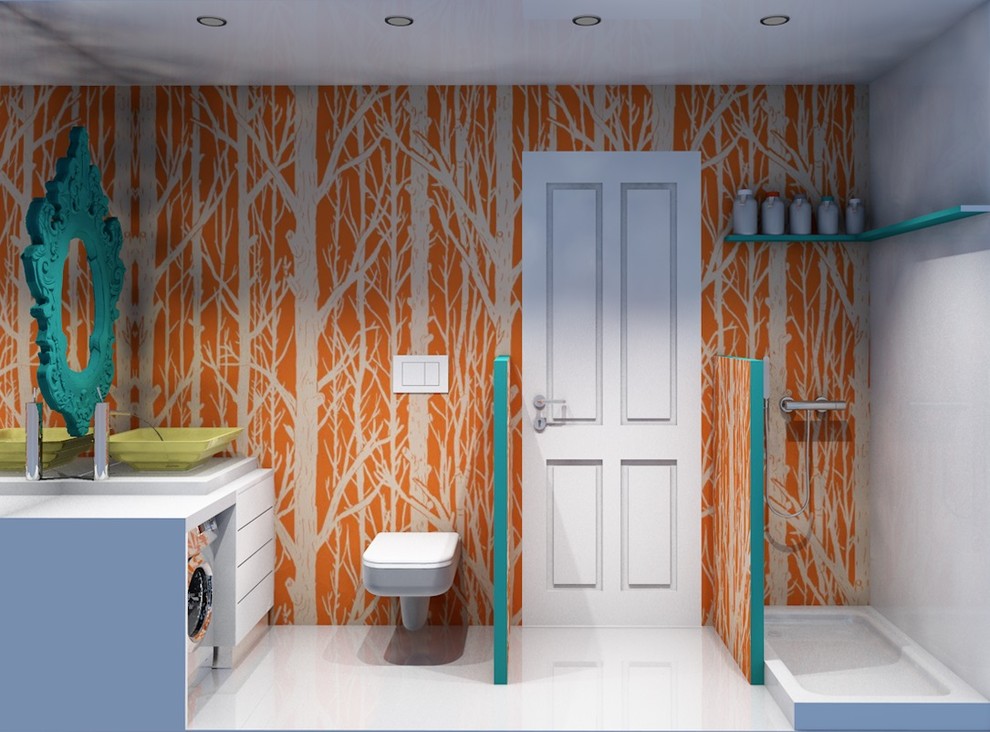 Трансформируемый интерьер контейнерного жилья в стиле "контемпорари".