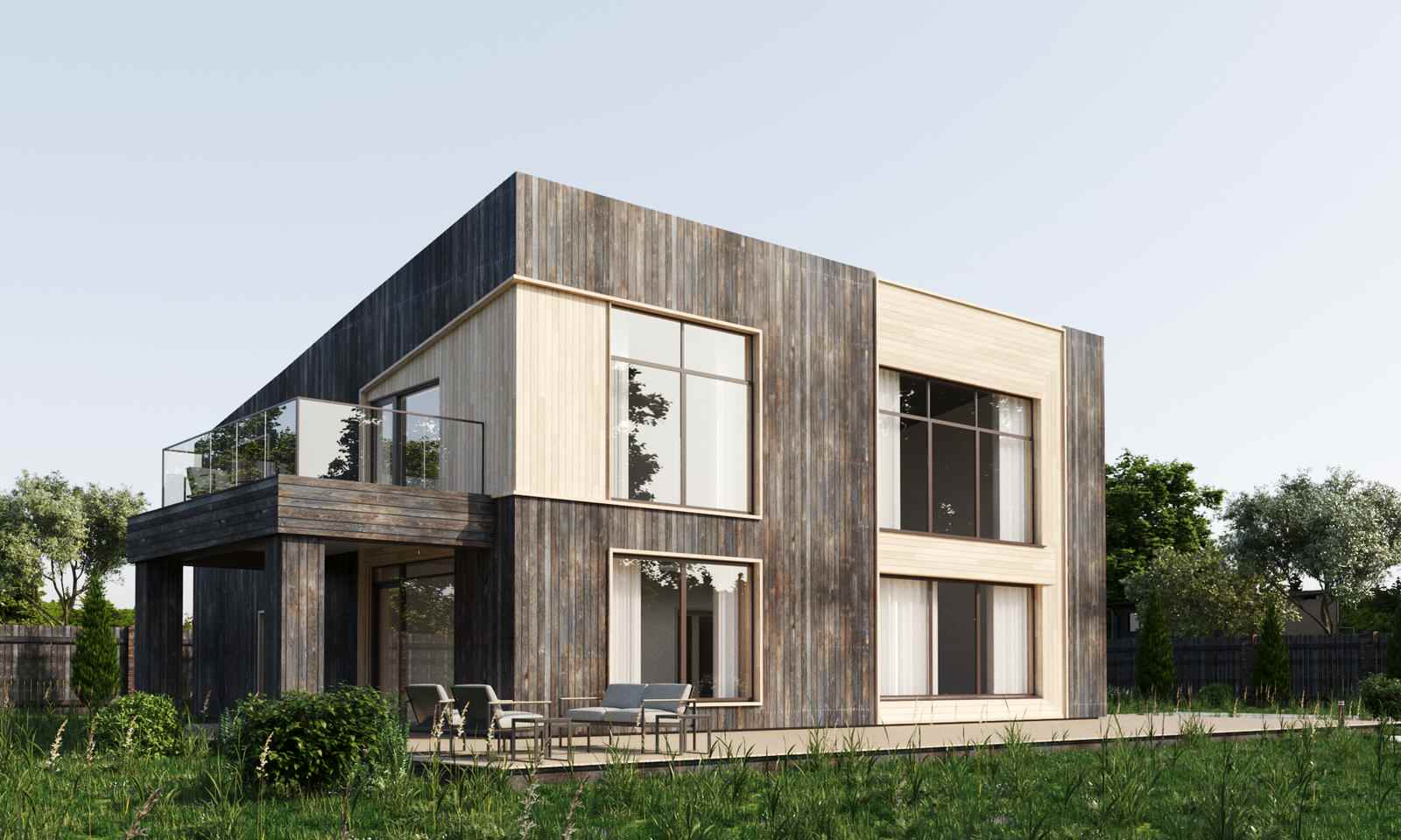 Обложка проекта: Дом с односкатной крышей