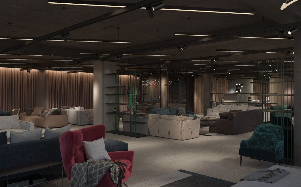 Интерьер мебельного магазина.