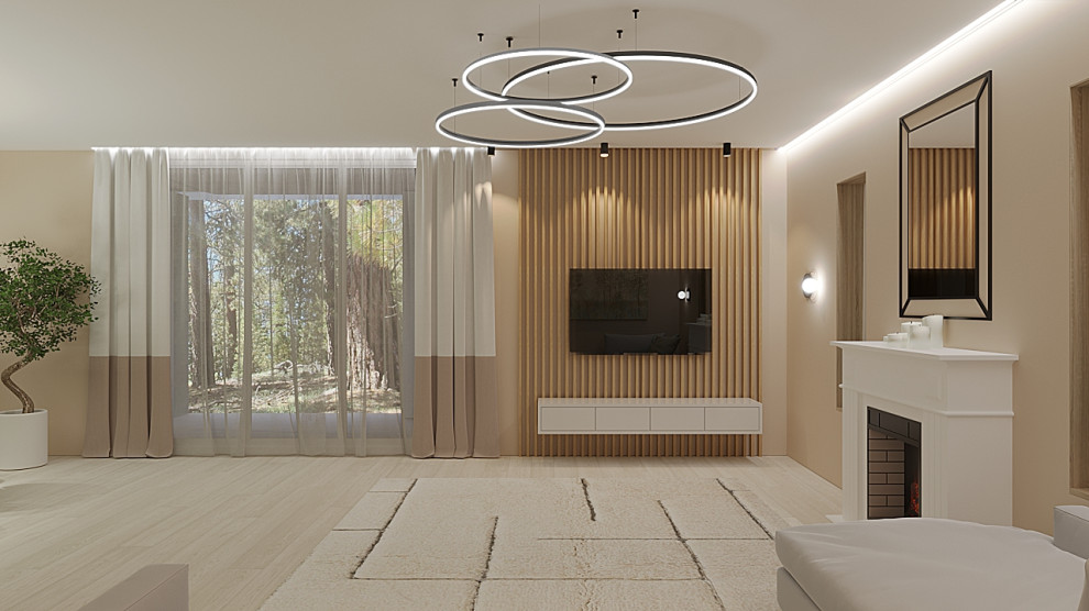 Кухня гостиная в частном доме