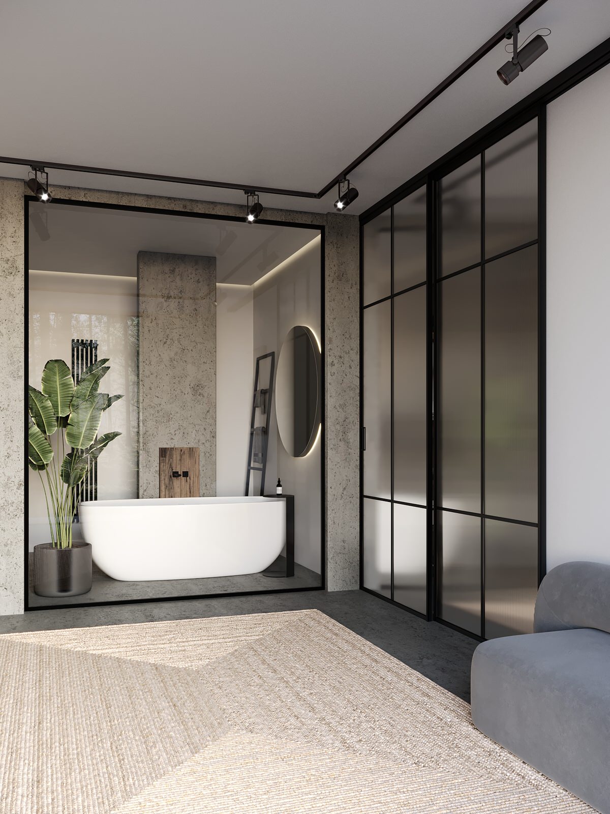 Раздвижные перегородки из стекла