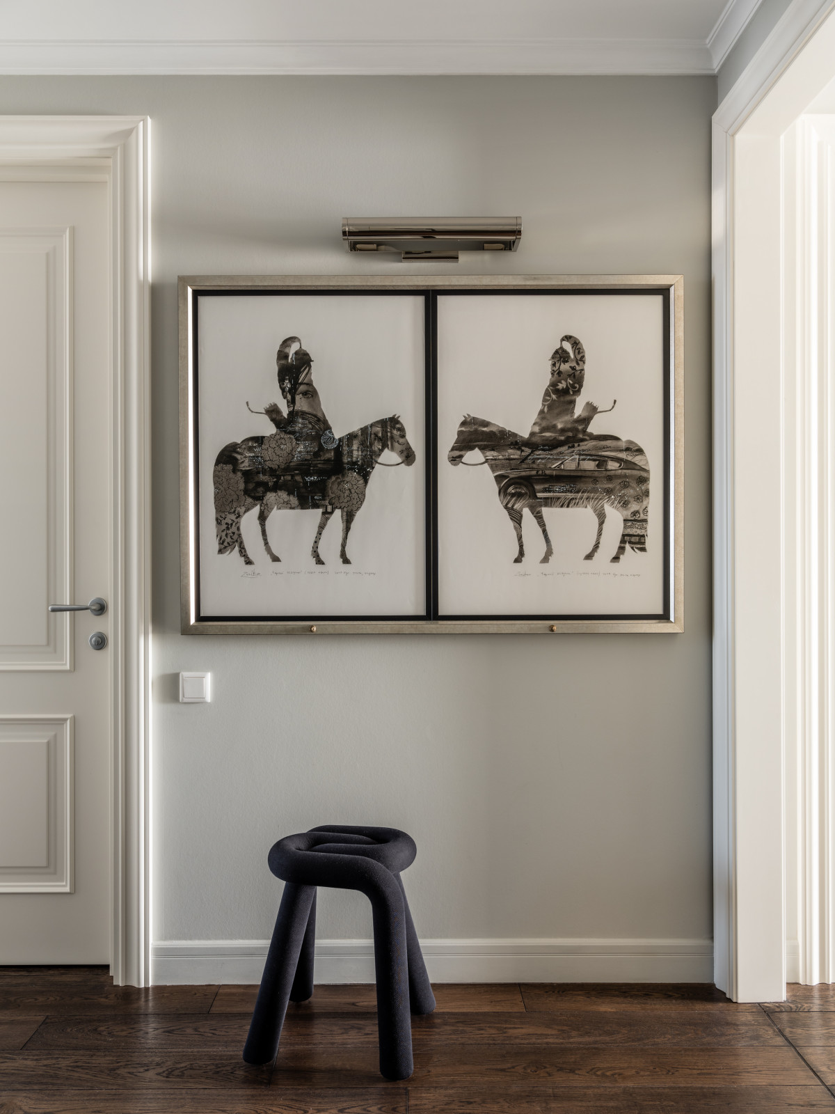 Светлая квартира для ценителей искусства в Москве 120 кв.м.