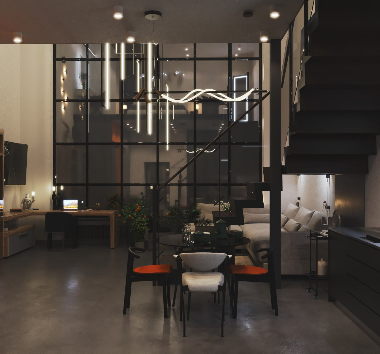 Много воздуха и света. Апартаменты для молодой пары.