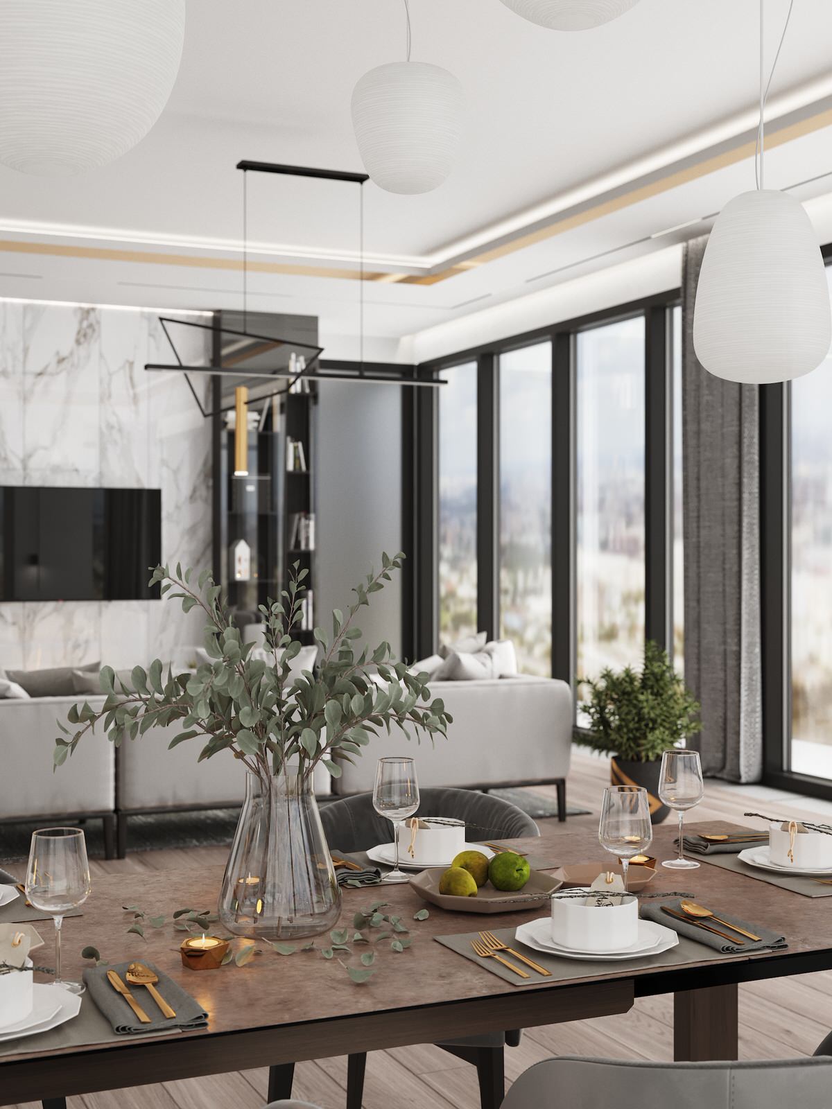 Дизайн квартиры в башне ОКО в Москва-Сити