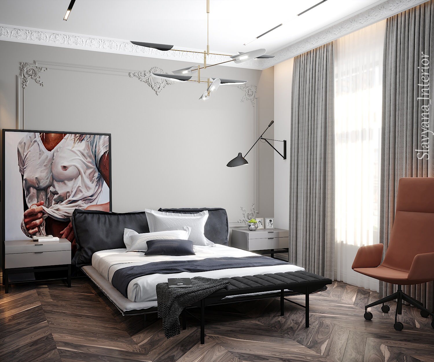 Дизайн-проект апартаментов 113 м2 в МФК «Match Point» (2020г.)