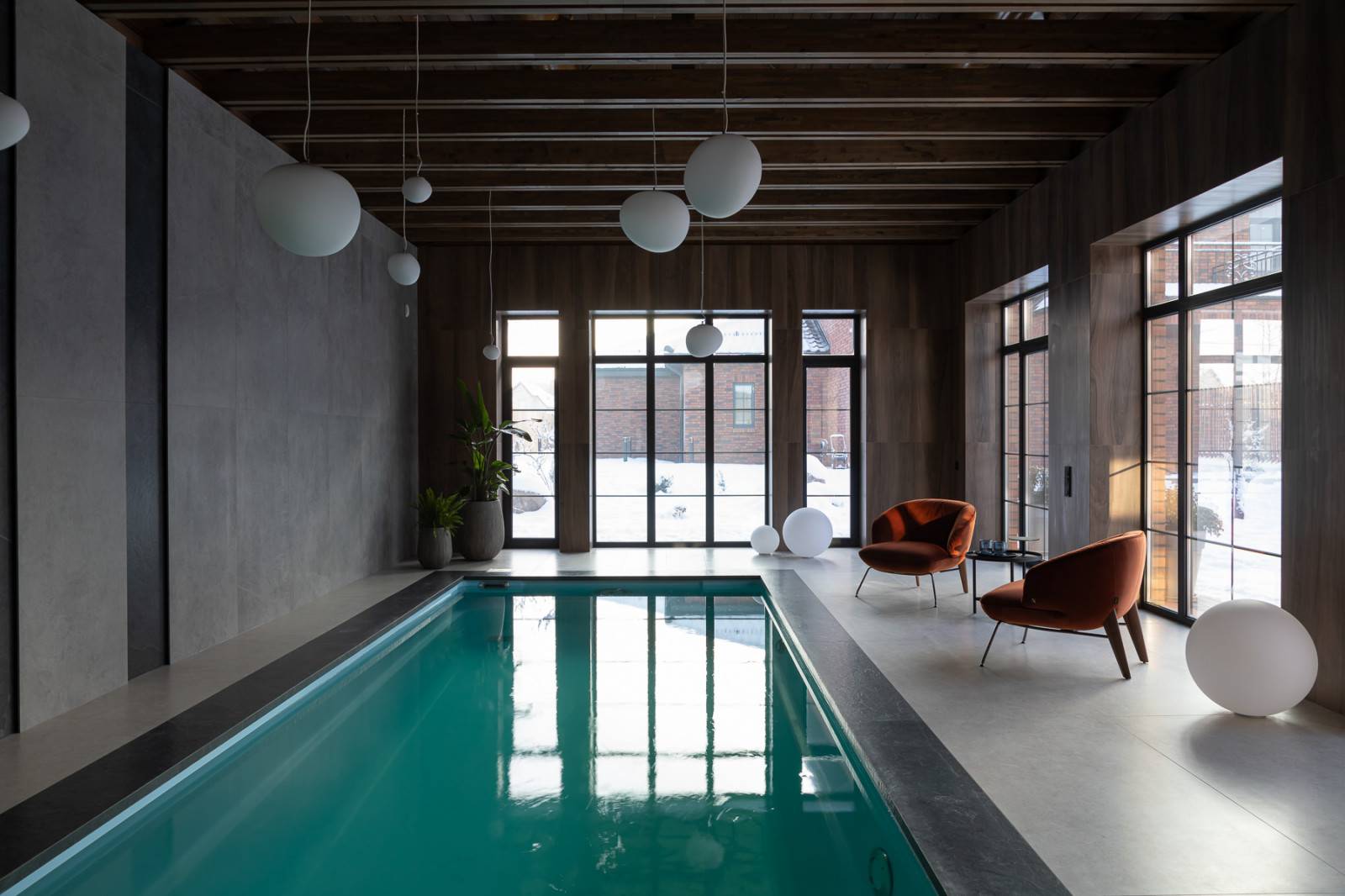 Реализованный проект банного комплекса на территории частного дома