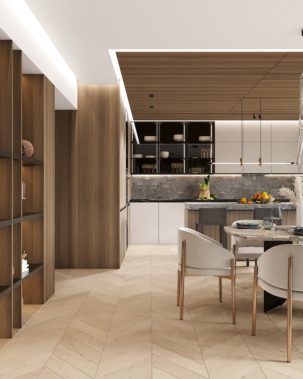 Интерьер квартиры г. Самара "Евроквартал" 180м2