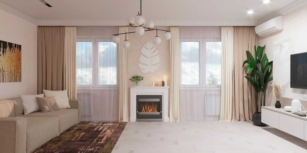 Обложка проекта: Воздушная гостиная, 20 м2