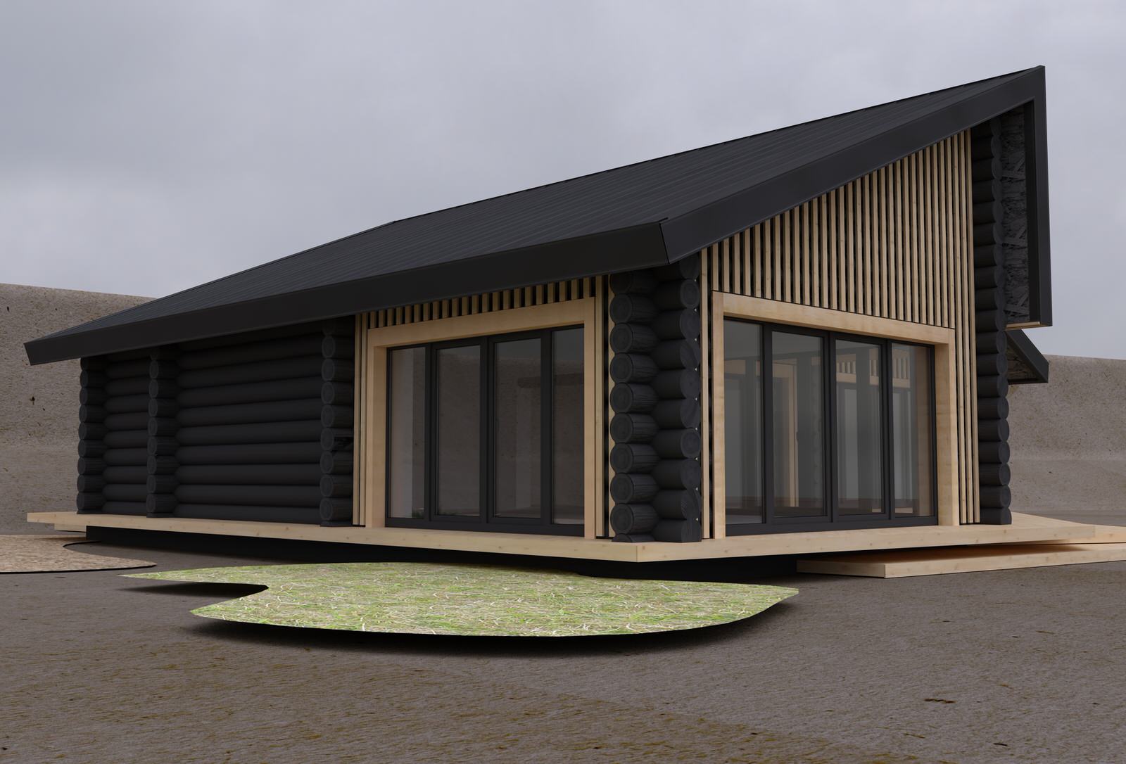 Обложка проекта: Банный комплекс на берегу залива